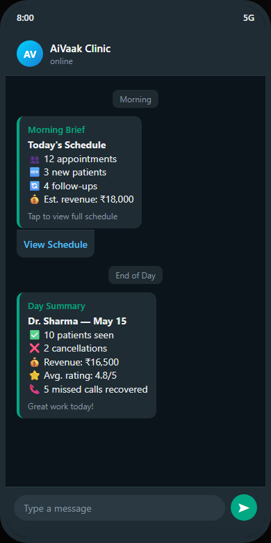 Doctor brief WhatsApp message